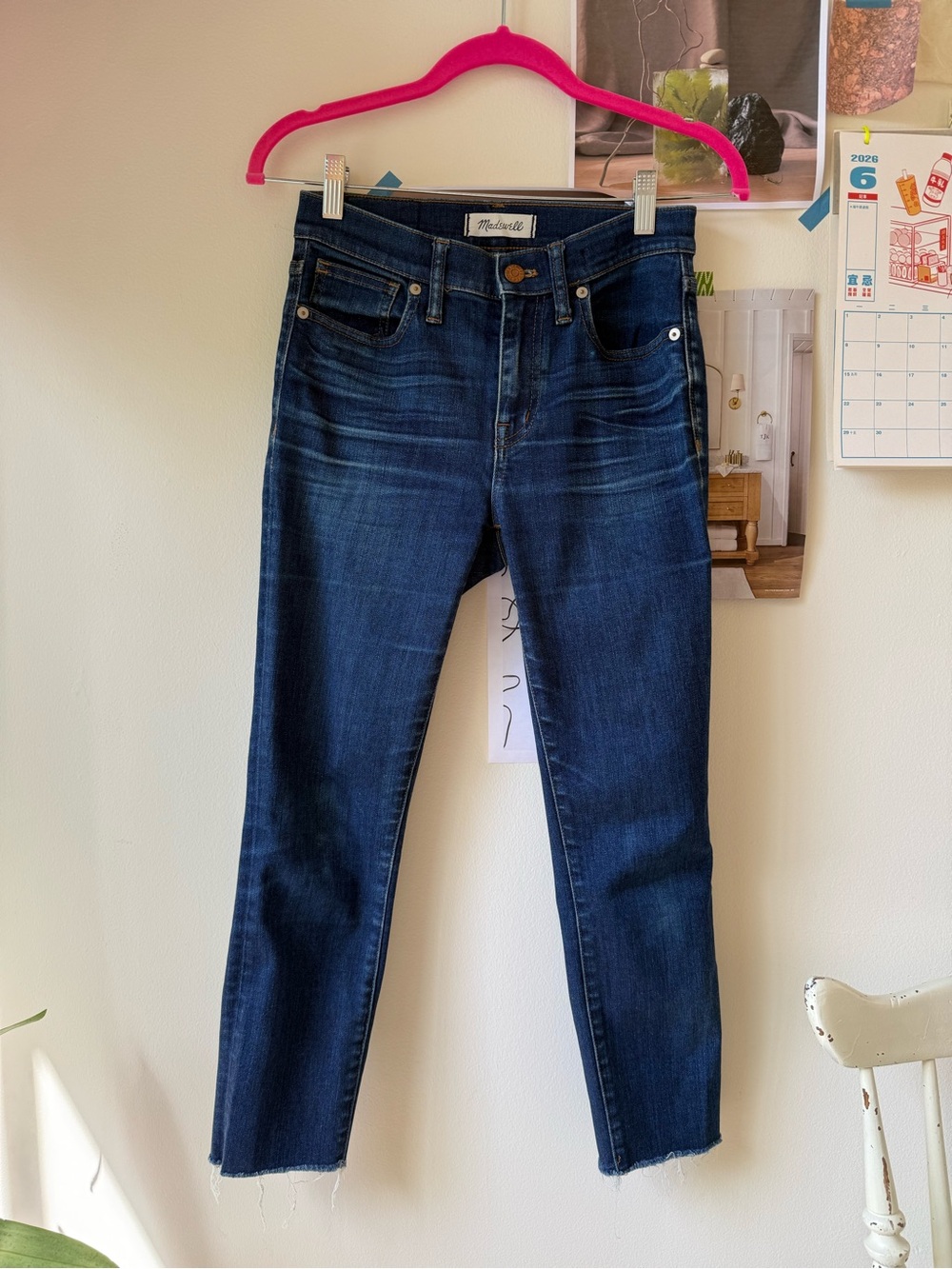 Madewell 9” High Rise Skinny Skinny Dark Blue Jeans